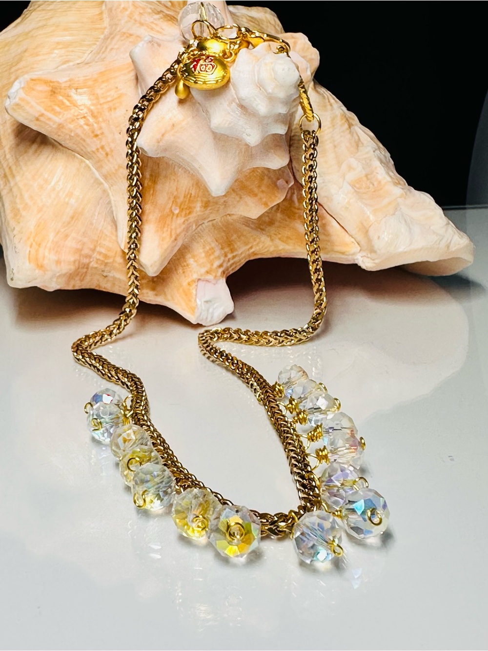 AB CRYSTALS Drop Necklace